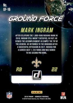 2018 Donruss - Ground Force #GF-16 Mark Ingram Back