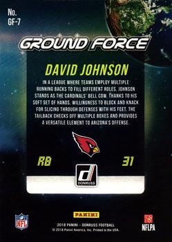 2018 Donruss - Ground Force Holo #GF-7 David Johnson Back