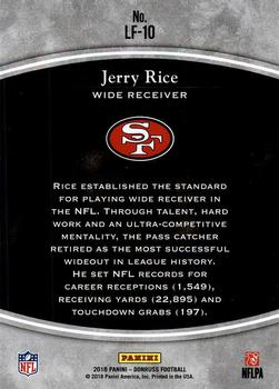 2018 Donruss - Legends of the Fall #LF-10 Jerry Rice Back