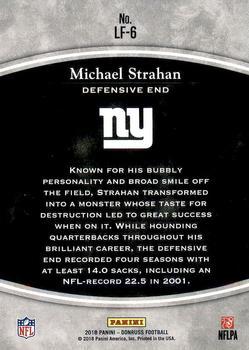 2018 Donruss - Legends of the Fall Holo #LF-6 Michael Strahan Back