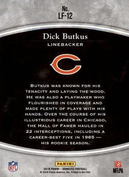 2018 Donruss - Legends of the Fall Red #LF-12 Dick Butkus Back