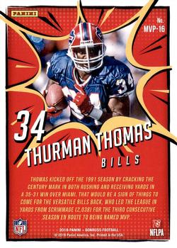 2018 Donruss - MVP #MVP-16 Thurman Thomas Back