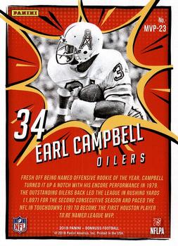 2018 Donruss - MVP #MVP-23 Earl Campbell Back