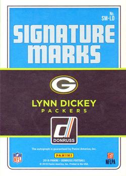 2018 Donruss - Signature Marks #SM-LD Lynn Dickey Back
