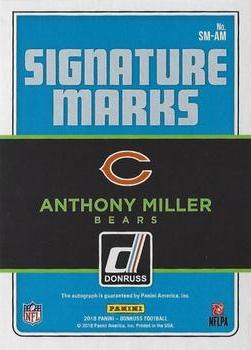 2018 Donruss - Signature Marks Blue #SM-AM Anthony Miller Back