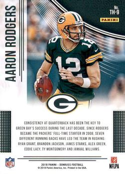 2018 Donruss - Team Heroes #TH-9 Aaron Rodgers Back