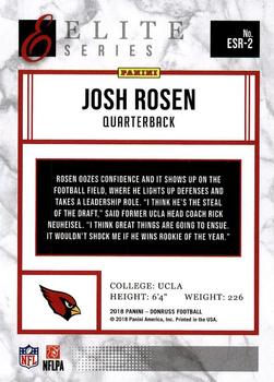 2018 Donruss - The Elite Series Rookies #ESR-2 Josh Rosen Back