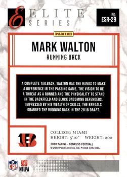 2018 Donruss - Elite Series Rookies #ESR-29 Mark Walton Back