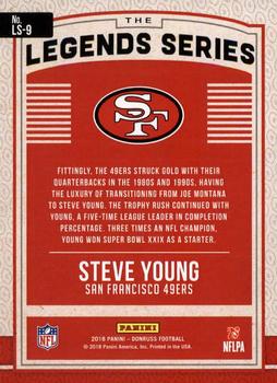 2018 Donruss - The Legends Series #LS-9 Steve Young Back