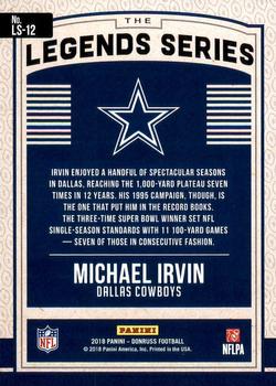 2018 Donruss - The Legends Series #LS-12 Michael Irvin Back