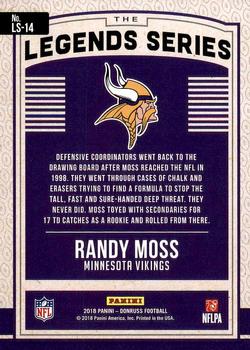 2018 Donruss - The Legends Series #LS-14 Randy Moss Back