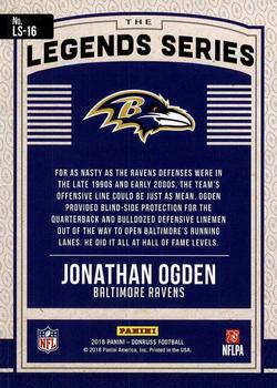 2018 Donruss - The Legends Series #LS-16 Jonathan Ogden Back