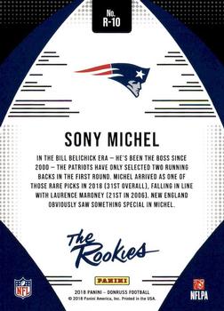 2018 Donruss - The Rookies #R-10 Sony Michel Back