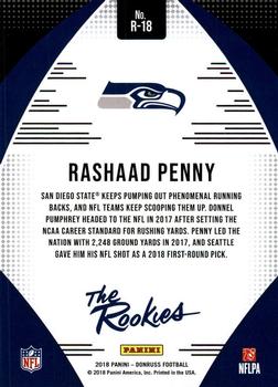 2018 Donruss - The Rookies #R-18 Rashaad Penny Back