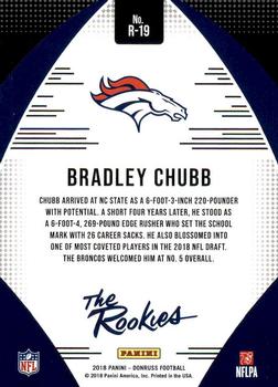 2018 Donruss - The Rookies #R-19 Bradley Chubb Back