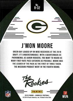 2018 Donruss - The Rookies #R-32 J'Mon Moore Back