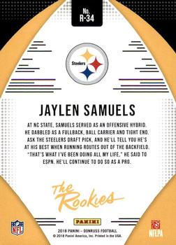 2018 Donruss - The Rookies #R-34 Jaylen Samuels Back