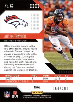 2018 Panini Unparalleled - Astral #62 Austin Traylor Back