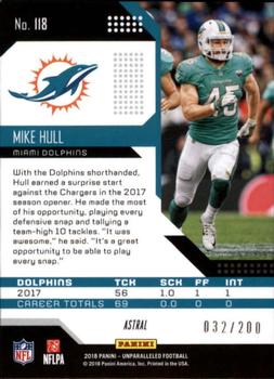 2018 Panini Unparalleled - Astral #118 Mike Hull Back