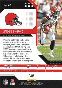 2018 Panini Unparalleled - Flight #47 Jabrill Peppers Back