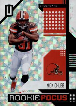 2018 Panini Unparalleled - Rookie Focus Hyper #RF-NC Nick Chubb Front