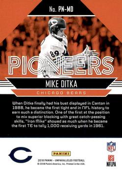 2018 Panini Unparalleled - Pioneers #PN-MD Mike Ditka Back