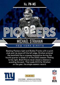 2018 Panini Unparalleled - Pioneers #PN-MS Michael Strahan Back