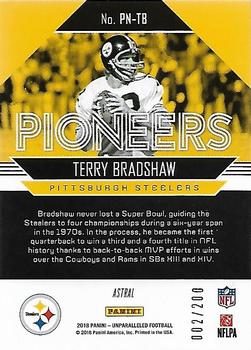 2018 Panini Unparalleled - Pioneers Astral #PN-TB Terry Bradshaw Back