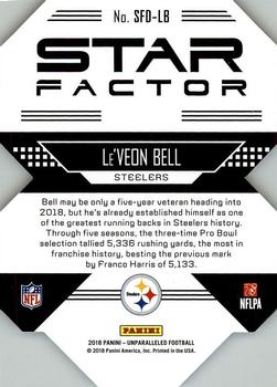 2018 Panini Unparalleled - Star Factor Die Cuts #SFD-LB Le'Veon Bell Back