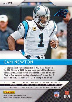 2018 Panini Prizm #169 Cam Newton Back