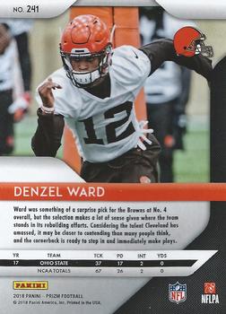 2018 Panini Prizm #241 Denzel Ward Back