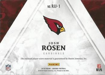 2018 Panini Origins - Rookie Jumbo Jerseys #RJJ-1 Josh Rosen Back