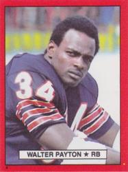 1981 Topps Red Border Stickers #4 Walter Payton Front