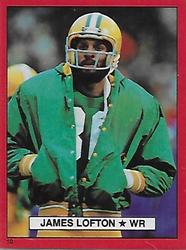 1981 Topps Red Border Stickers #10 James Lofton Front