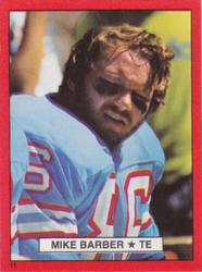 1981 Topps Red Border Stickers #11 Mike Barber Front
