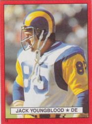 1981 Topps Red Border Stickers #13 Jack Youngblood Front