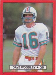 1981 Topps Red Border Stickers #14 David Woodley Front