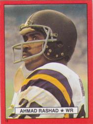 1981 Topps Red Border Stickers #15 Ahmad Rashad Front