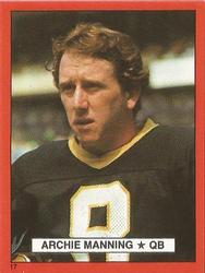 1981 Topps Red Border Stickers #17 Archie Manning Front