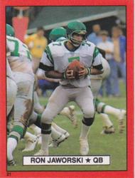 1981 Topps Red Border Stickers #21 Ron Jaworski Front