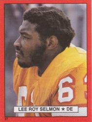 1981 Topps Red Border Stickers #27 Lee Roy Selmon Front