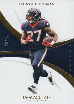 2018 Panini Immaculate Collection #34 D'Onta Foreman Front