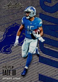 2018 Panini Absolute - Spectrum Blue #34 Golden Tate III Front