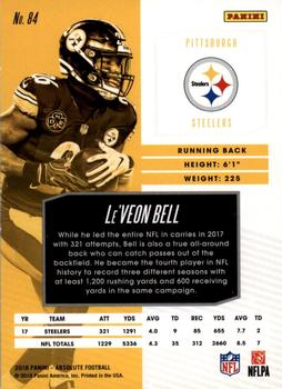 2018 Panini Absolute - Spectrum Blue #84 Le'Veon Bell Back
