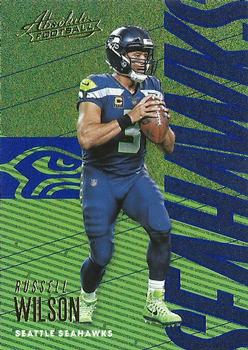 2018 Panini Absolute - Spectrum Blue #89 Russell Wilson Front