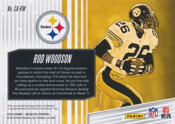 2018 Panini Absolute - Canton Absolutes #CA-RW Rod Woodson Back