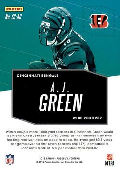 2018 Panini Absolute - Covering Ground #CG-AG A.J. Green Back