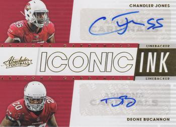 2018 Panini Absolute - Iconic Ink Duals #ID-CD Chandler Jones   / Deone Bucannon Front