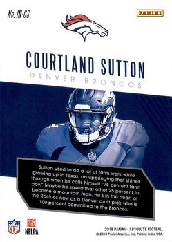 2018 Panini Absolute - Introductions #IN-CS Courtland Sutton Back