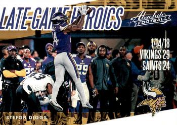 2018 Panini Absolute - Late Game Heroics #LGH-SD Stefon Diggs Front